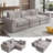 Masaitis 6 - Piece DIY Linen Upholstered Boneless Modular Sectional Sofa Set U Shaped Couch with Storage for Lunar New Year Home Decor-1752529959