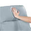 Fauteuil inclinable et pivotant en cuir bleu