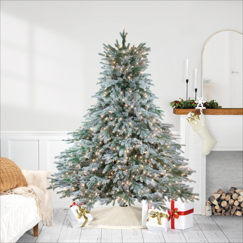 Lighted Artificial Christmas Tree, 7.5' H