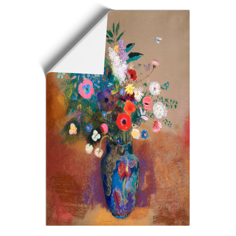 Vase Of Flowers Vol.7 by Odilon Redon - No Frame Painting, 30cm H x 21cm W x 0.1cm D