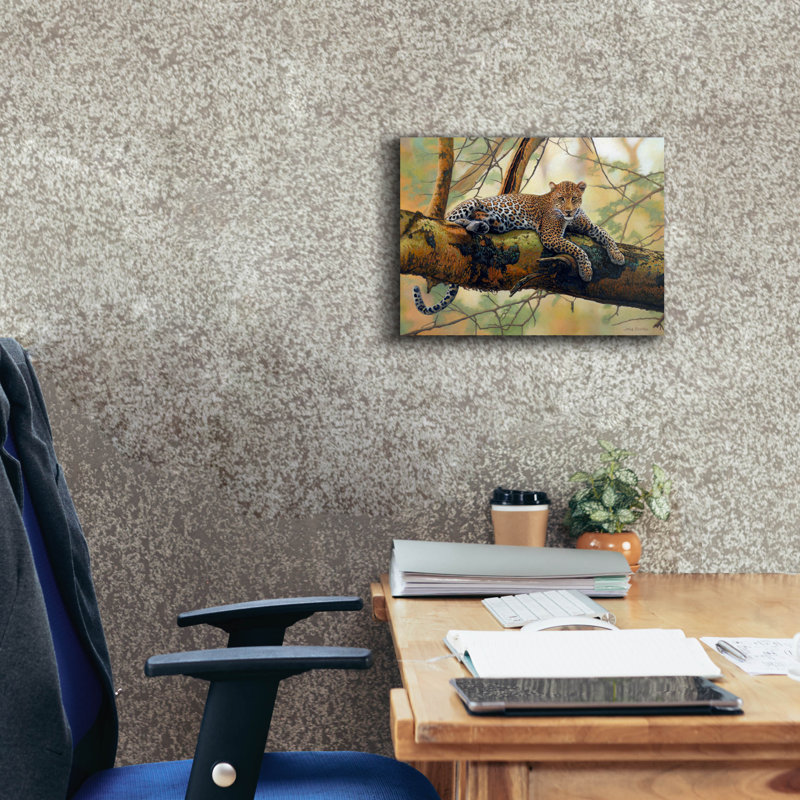 «Epic Graffiti» «African Leopard» par John Zaccheo, art mural sur toile, H 12 po x l 16 po x P 0,75 po