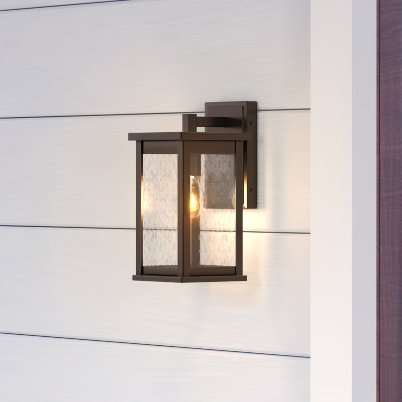 Lanterne murale d'extérieur Daren, Noir, H 11,38 po x l 5,75 po x P 5,75 po