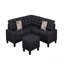 Canapé modulaire 6 pièces, noir