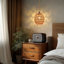 15ft 1-Light Plug-in Pendant Light Natural Rattan Single Light with Hemp Rope for Farmhouse Living Room