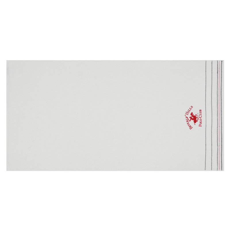 Ensemble de serviettes 3 pièces 100% coton, Rouge / blanc / bleu foncé