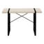 Table de travail contemporaine de 124 cm (49 po) pour bureau à domicile - Stratifié taupe avec pieds en métal noir - Robuste pour ordinateur