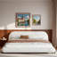 Lit plateforme tapissier avec tissu bouclé-1654954868