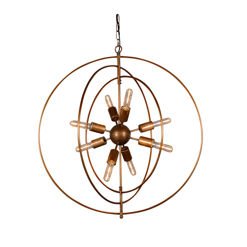 Luminaire sphère suspendu 8 lumières Peter