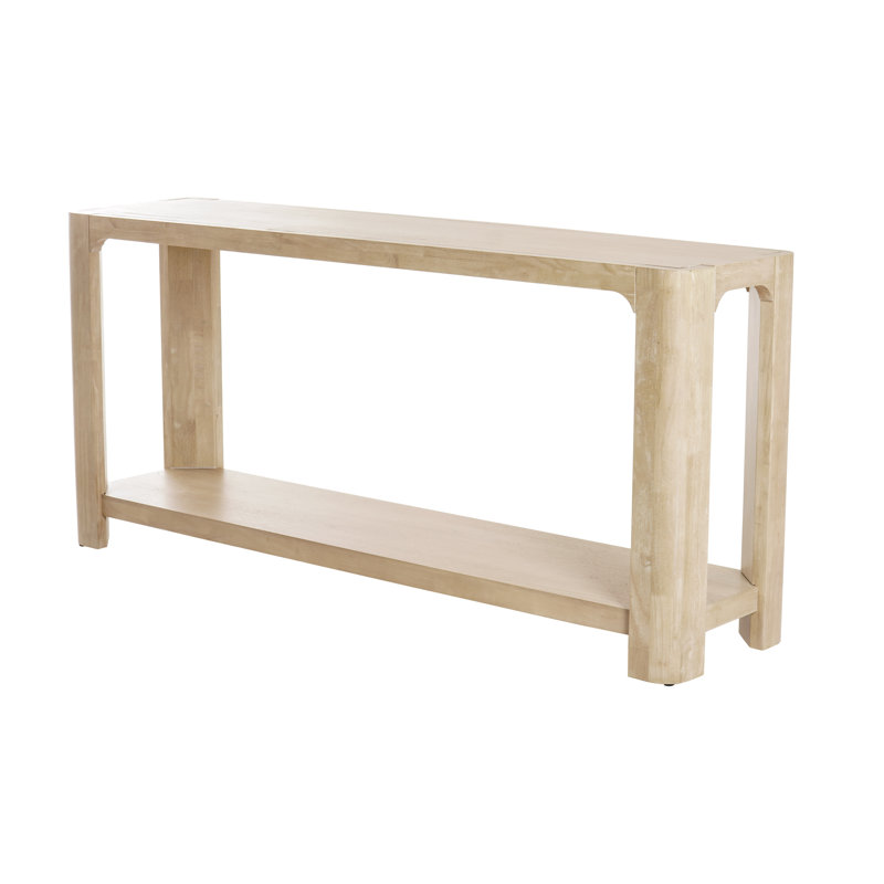 Burroughs 66" Console Table With Open Shelf, Weathered Sand, Weathered Sand, Weathered Sand