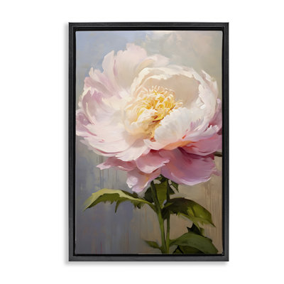 «Pink Rose in Bloom», toile flottante encadrée par Petals Prints Design
