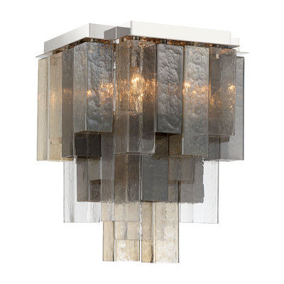 Altesa, Flush Mount, 10-Light, 17", Chrome, Mixed Glass