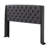 Linen Upholstered Button Tufted Wingback King Headboard