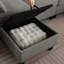Canapé modulaire en chenille de 85 po GRIS FONCÉ, canapé en forme de L avec repose-pieds avec rangement, combinaison de bricolage pour le salon-51263355
