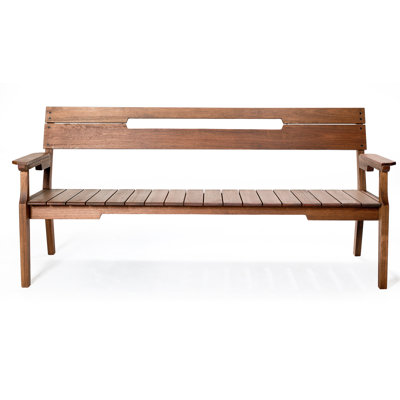 Marvine Solid Wood Eucalyptus Outdoor Bench