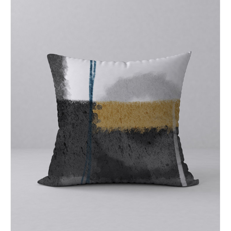 Abstract Throw Pillow, 20" H x 20" W