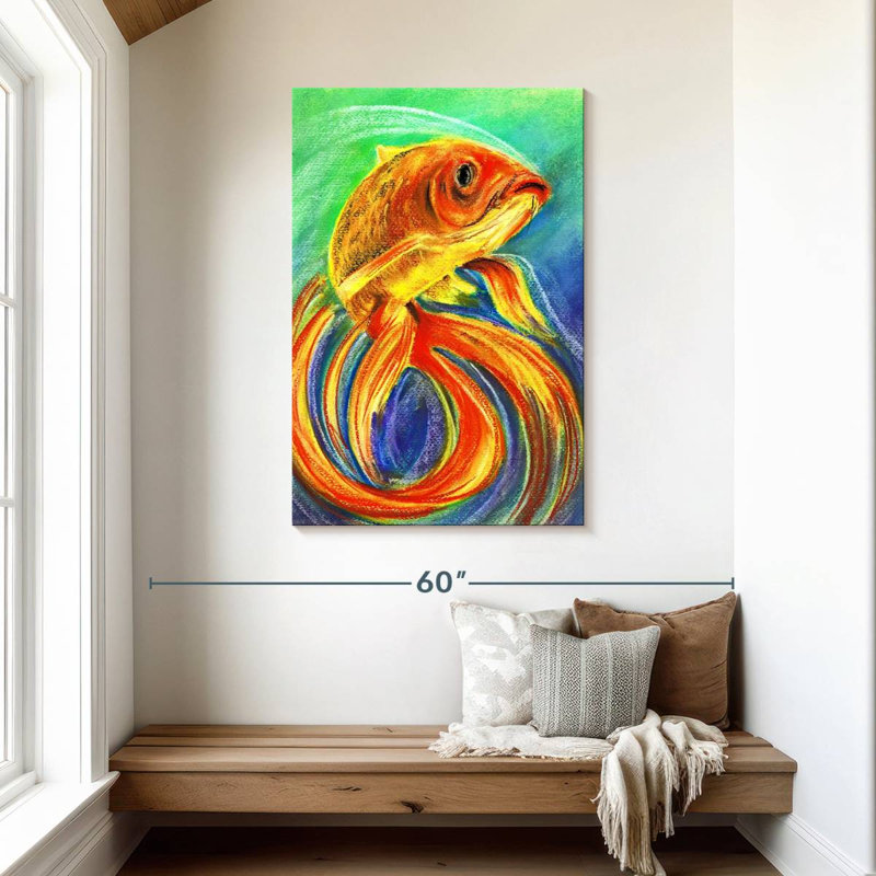Brampt Gold Betta Fish, 45" H x 30" W
