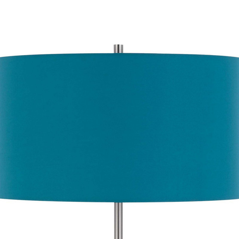 Quamar 58.75'' Traditional Floor Lamp, Aqua Blue