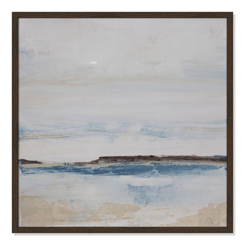 «Walk with Me» par Casa Fine Arts, H 27,5 po x l 27,5 po x P 0,75 po, Cadre photo noyer