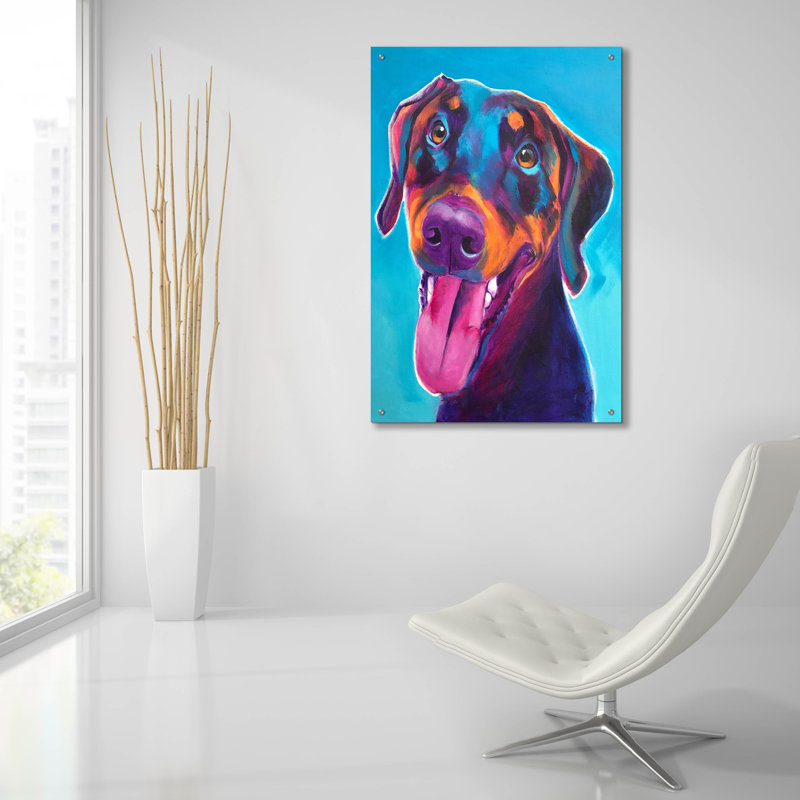 "Doberman - Annie" par Dawg Painter, H 36 po x l 24 po x P 0,2 po