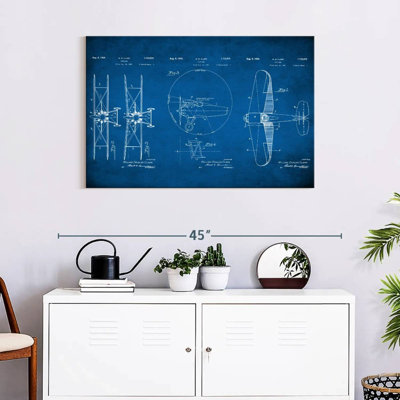 Impression de plans d'aviation, impression sur toile