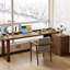 Solid Wood L-shaped Desk with Side Drawer Storage Cabinet-43537219