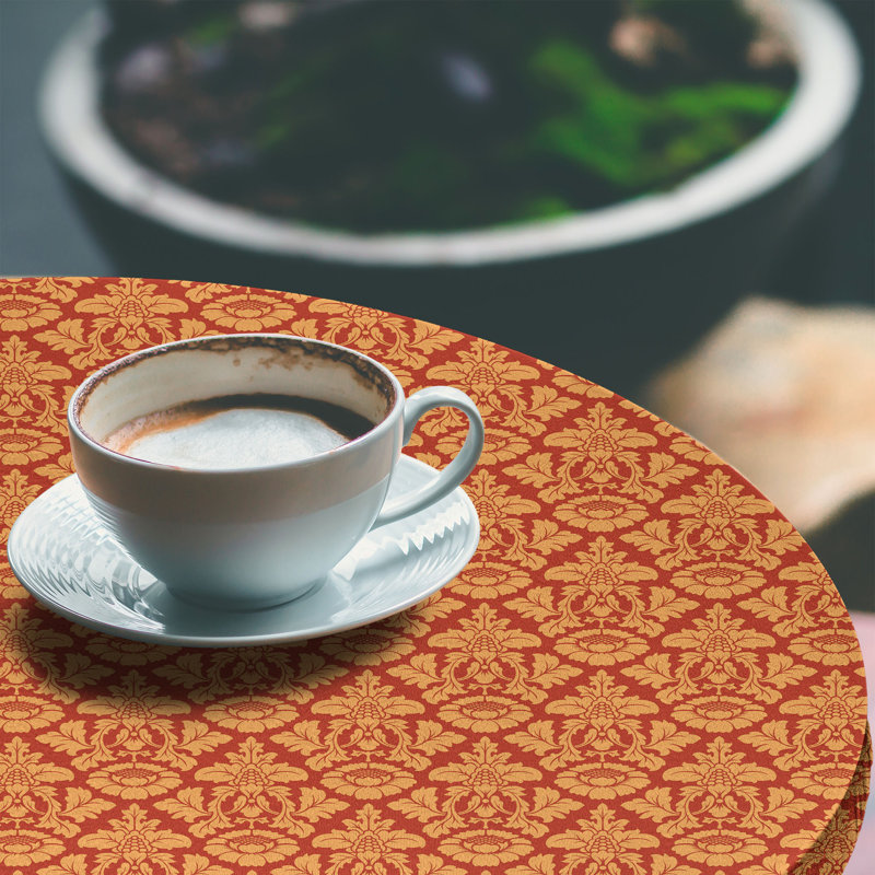 East Urban Home Antique Fitted Round Tablecloth Diameter, 51.97" Round