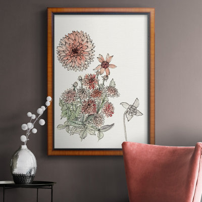 Toile encadrée de qualité supérieure Dahlia