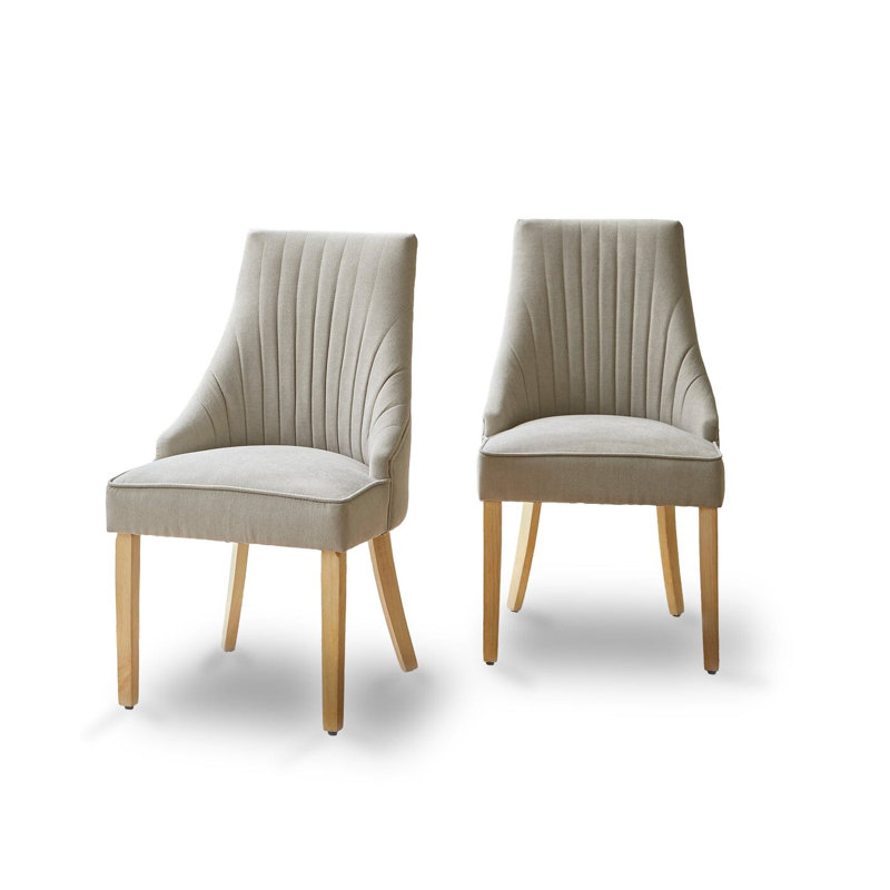 45cm H Solid Wood Accent in Beige, Beige seat with Whitewash legs