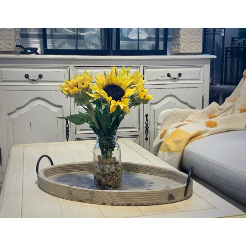 Sunflower Floral Arrangement in Mason Jar