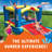 Banzai Bounce N Splash Outdoor Water Park Aquatic Activity Play Center w/ Slide