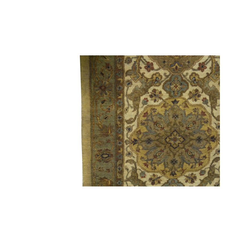 Wool Oriental Area Rug in Dark Gray