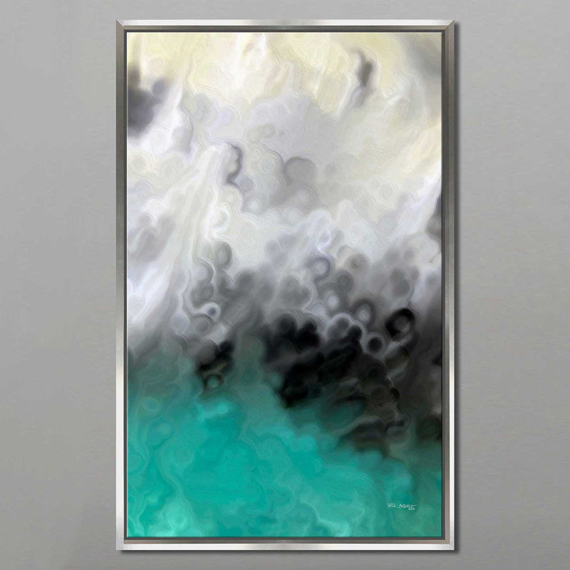 «Revelation 20:13 Judgement» par Mark Lawrence - reproduction, Cadre flottant argent, H 33,5 po x l 21,5 po x P 2 po