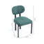 Ensemble de chaises de salle à manger de style moderne Mid-Century Boucle, élégant et confortable avec des pieds en métal noir pour une salle à manger sophistiquée-543175110
