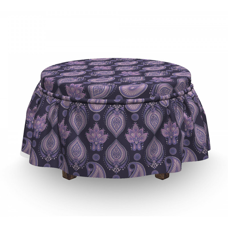 Housse pour repose-pieds floral oriental
