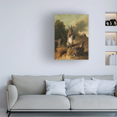 Art sur toile, Collection de maîtres bolognais, Lapins par Alexander Franc? Ois Desporte
