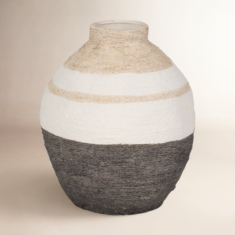 Woven Table Vase for Home Decor - Contemporary Tall Flower Vase Accent for Tabletops, Consoles and Entryway Styling