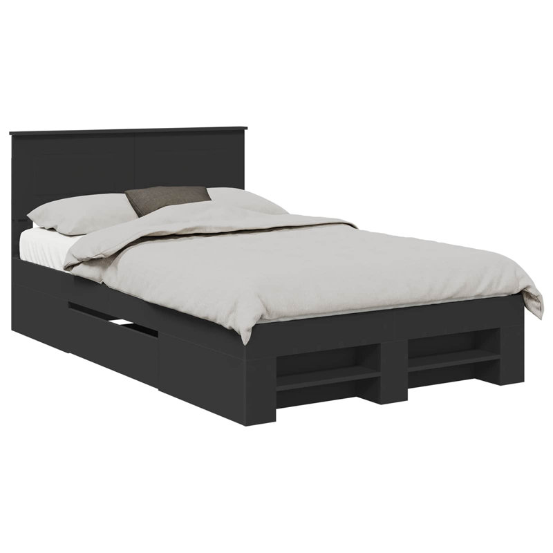Bed Frame, Small Double (4'), Black