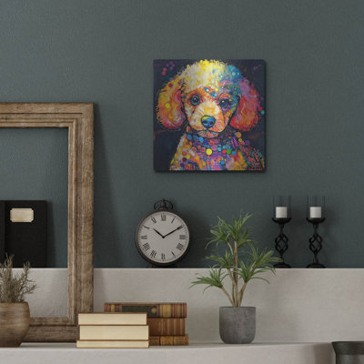  'Woof Poodle' by Rich Monet Metal Wall Art, 12" x 12"