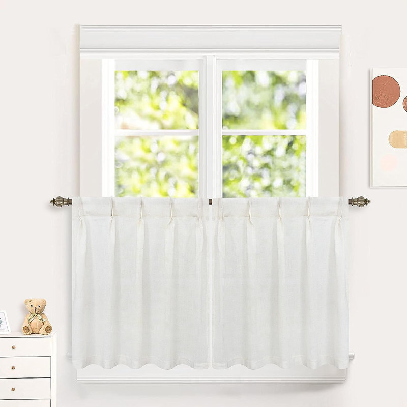 Everrey Semi Sheer Curtain Pair, 30" W x 36" L