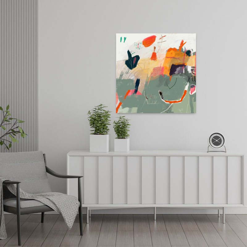 Art abstrait du début du printemps, H 24 po x l 24 po