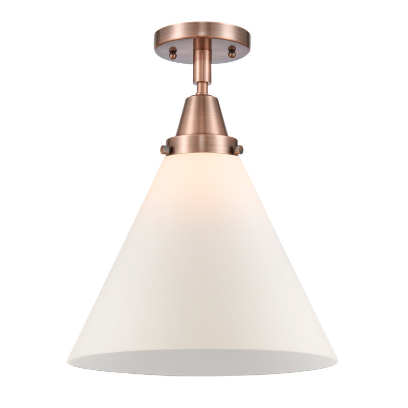 Plafonnier en verre, Ampoule non incluse, Oui, Cuivre antique