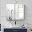 30X26 Inch Double Door Mirror Aluminum Medicine Cabinet Surface Mount Or Recessed Bathroom
