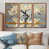 Toile avec cadre flottant brun