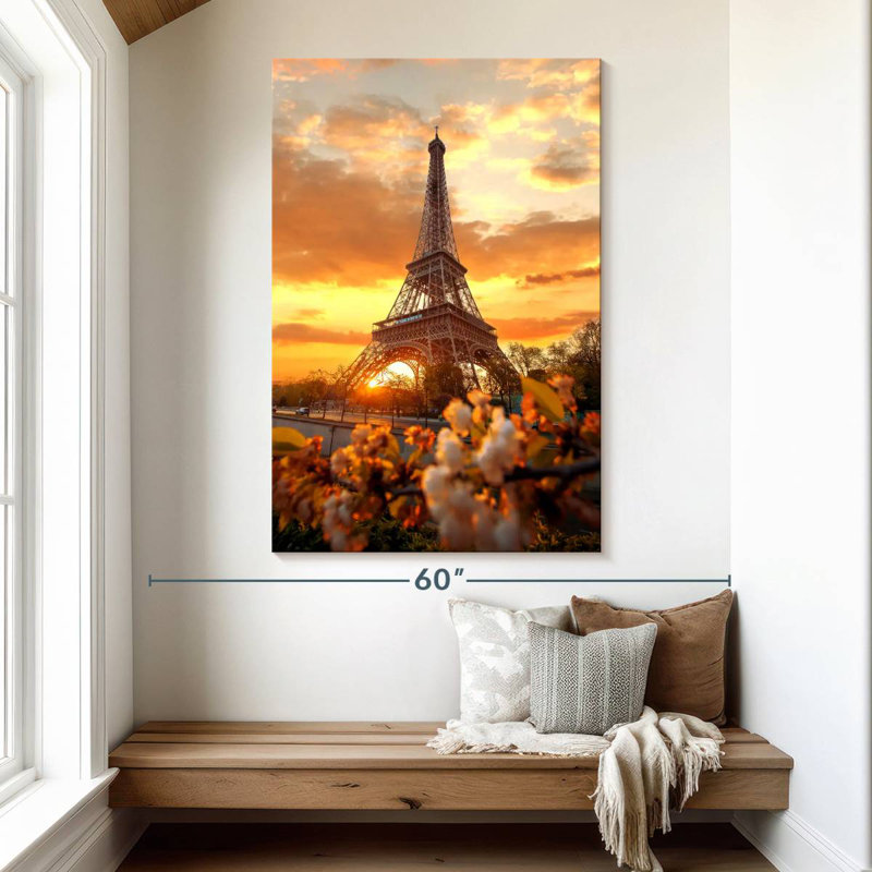 Aime Eiffel Tower Spring Sunrise, 51" H x 34" W