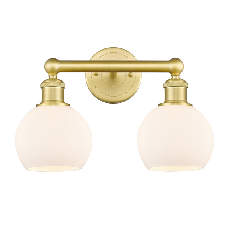 Cambria 2 - Light Dimmable Vanity Light, Matte White, Satin Gold