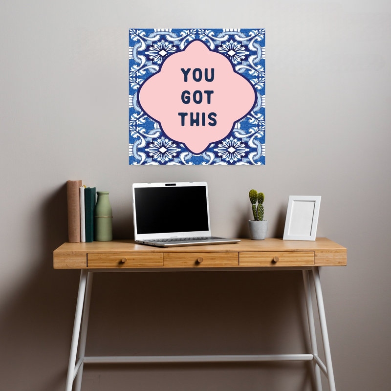 «You Got This», art contemporain abstrait, H 18 po x l 18 po