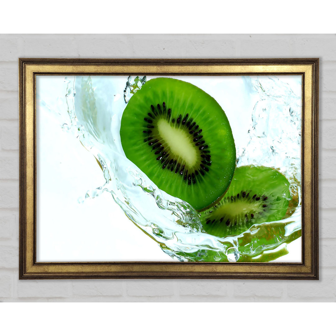 Fresh Kiwi Splash - Einzelne Bilderrahmen Kunstdrucke