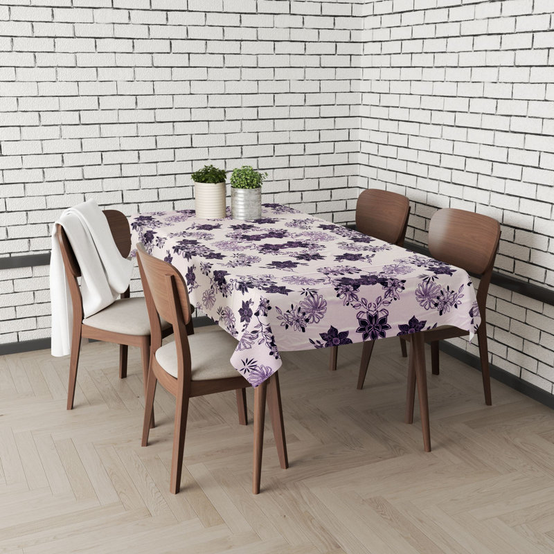 Elegant Tablecloth (55 x 86 inches), 65% Cotton / 35% Polyester, Easy Clean, Machine Washable, Tumble Dryer Safe, Ironable | Perfect for Dining Room or Special Occasions, Durable & Stylish Home Essential