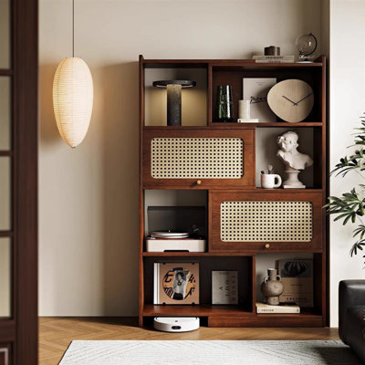 Simple and Retro Retractable Display Cabinet