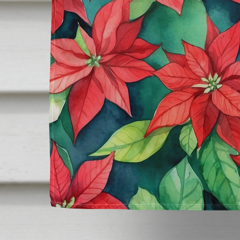 Drapeau de maison de fleurs Liatris, Poinsettias